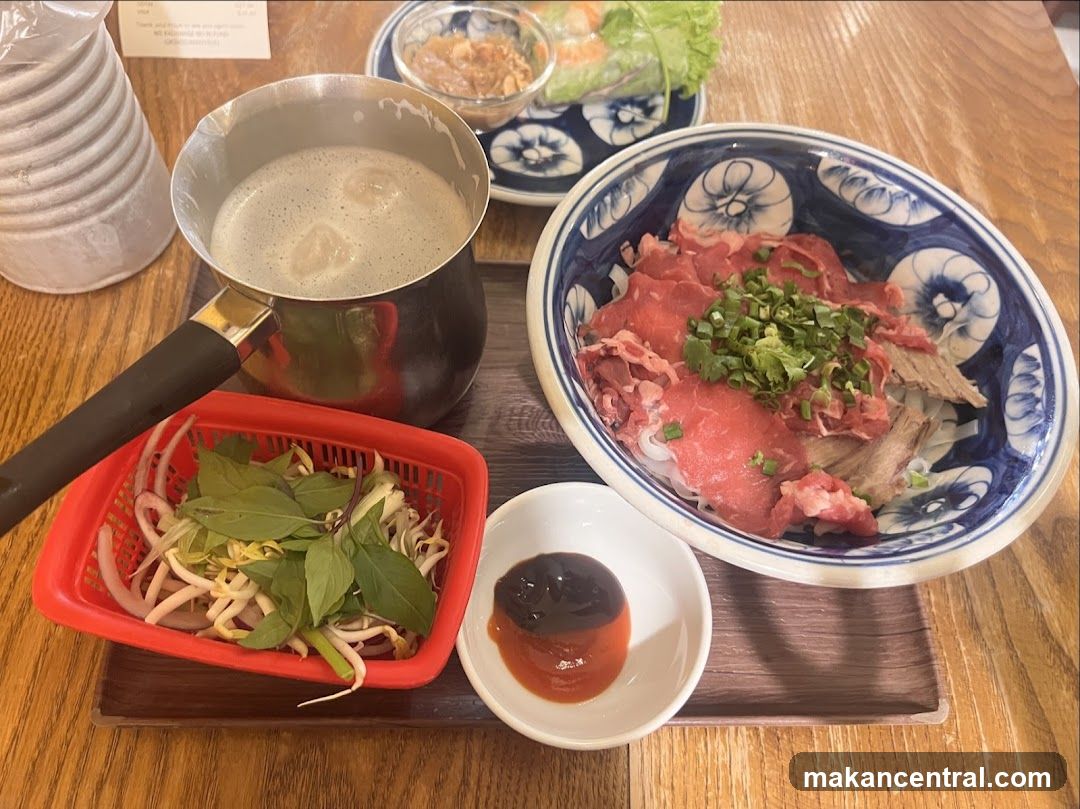 Pho with Beef and Sides