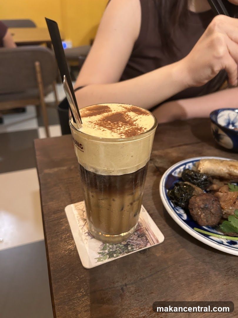 Iced Coffee with Toppings and Appetizers