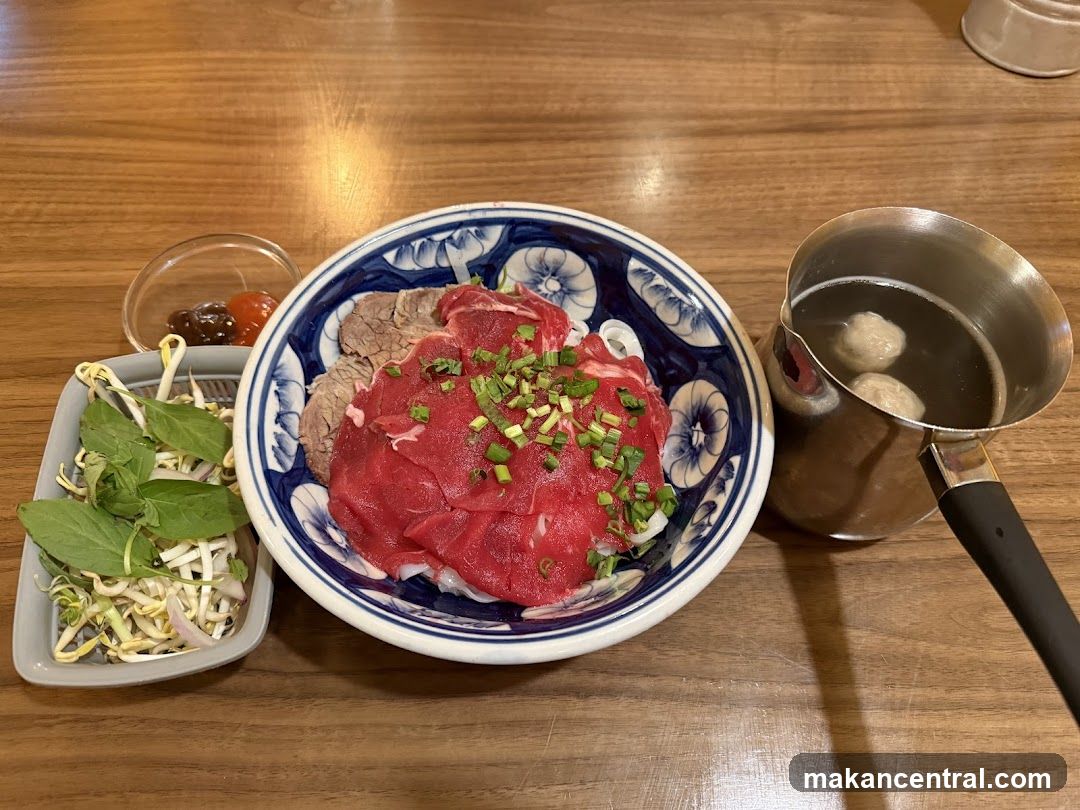 Pho with Beef and Meatballs