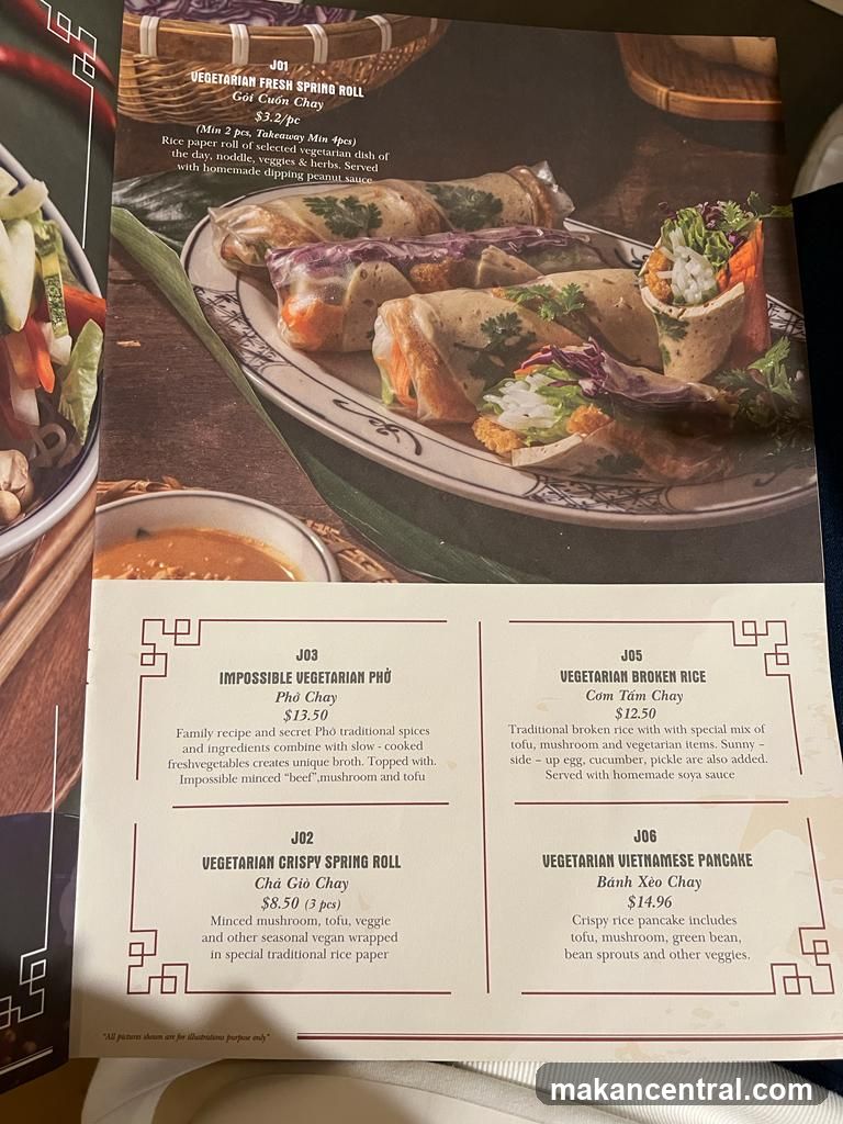 Vegetarian Menu