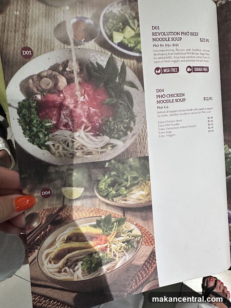 Pho Menu