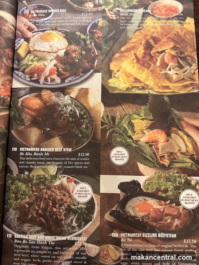 Vietnamese Menu