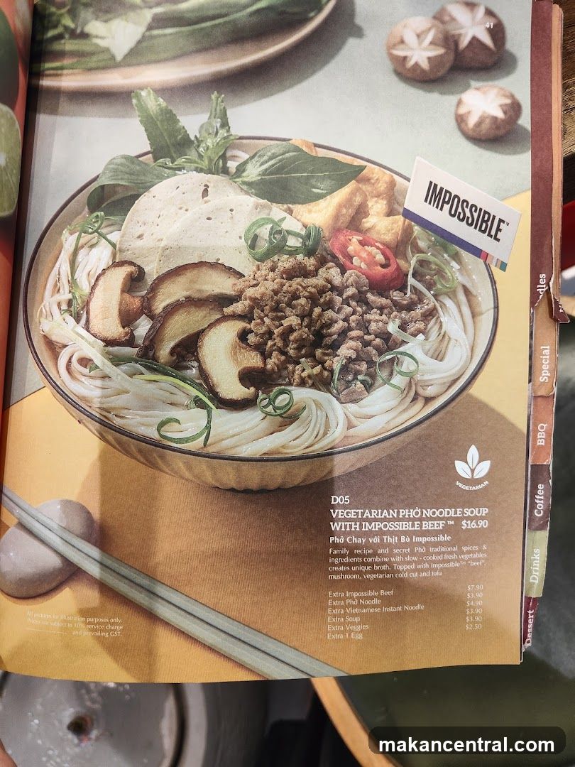 VEGETARIAN PHỞ NOODLE SOUP WITH IMPOSSIBLE BEEF