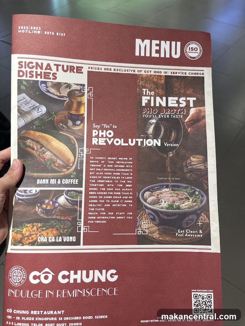 Co Chung Menu