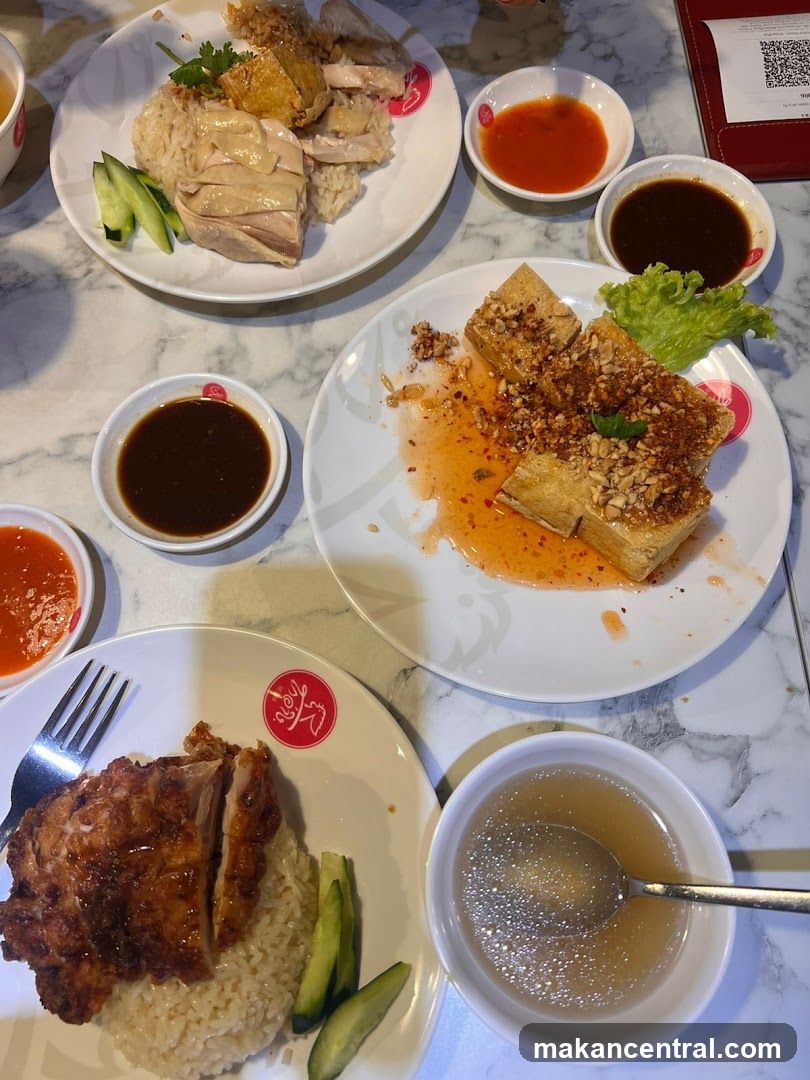 Hainanese Chicken Rice and Tofu
