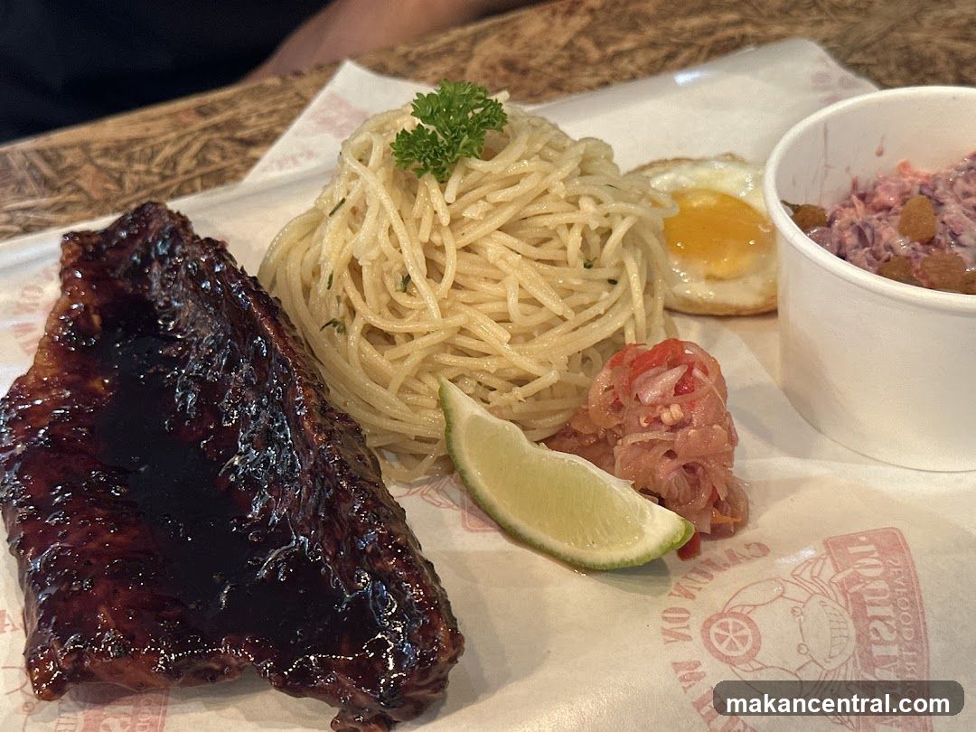 Ribs and Pasta Platter