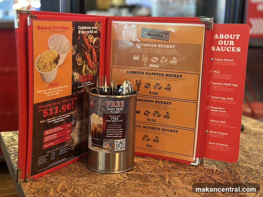 Assorted Seafood Bucket Menu