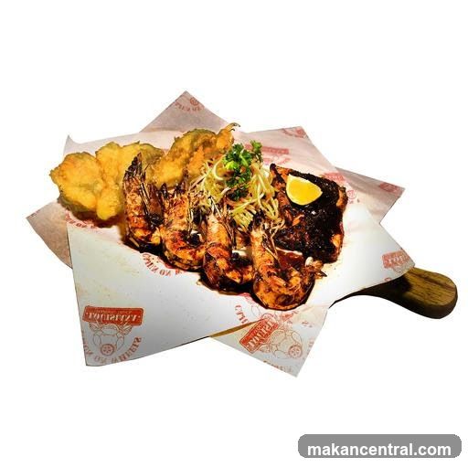 Grilled Prawns and Chicken Platter