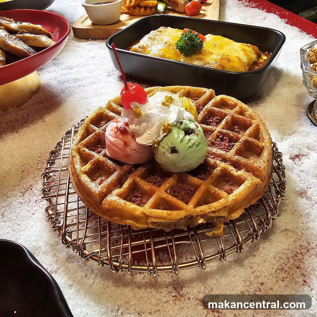 Waffle with Ice Cream