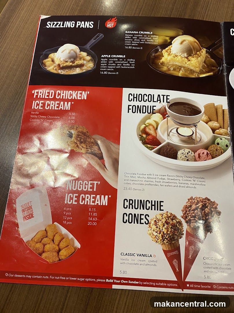 Dessert Menu