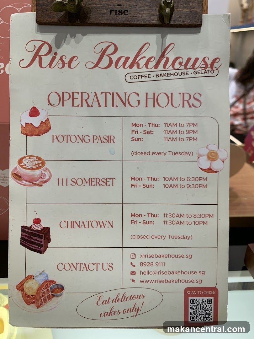 Rise Bakehouse Operating Hours