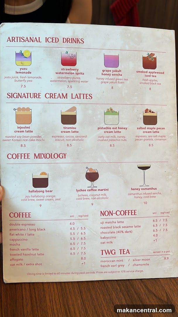Artisanal Iced Drinks, Signature Cream Lattes, Coffee Mixology, Coffee, Non-Coffee, TWG Tea