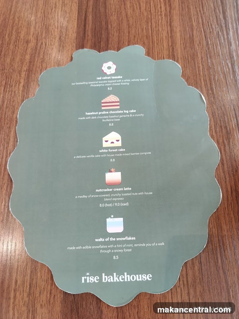 Rise Bakehouse Menu