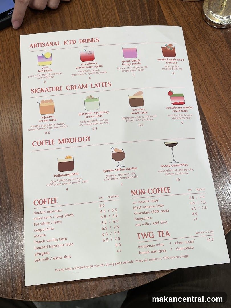 Artisanal Iced Drinks, Signature Cream Lattes, Coffee Mixology, Coffee, Non-Coffee, TWG Tea