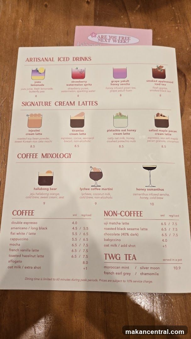 Artisanal Iced Drinks, Signature Cream Lattes, Coffee Mixology, Coffee, Non-Coffee, TWG Tea