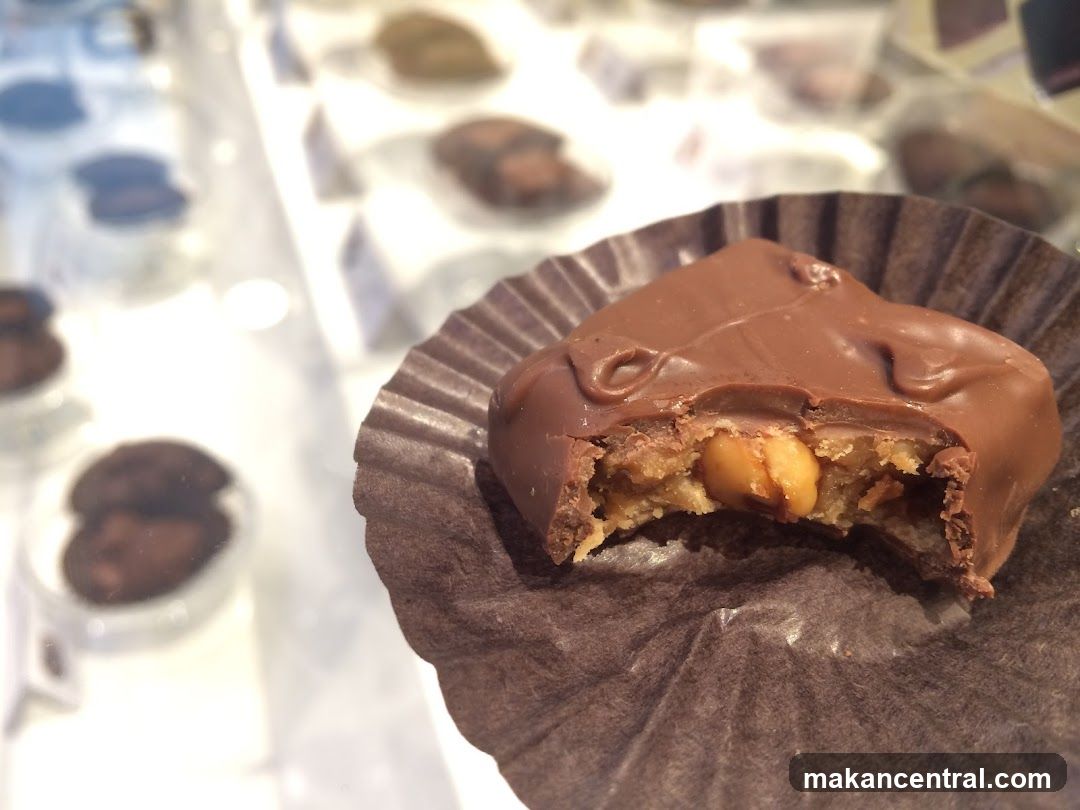 Chocolate candy with nuts