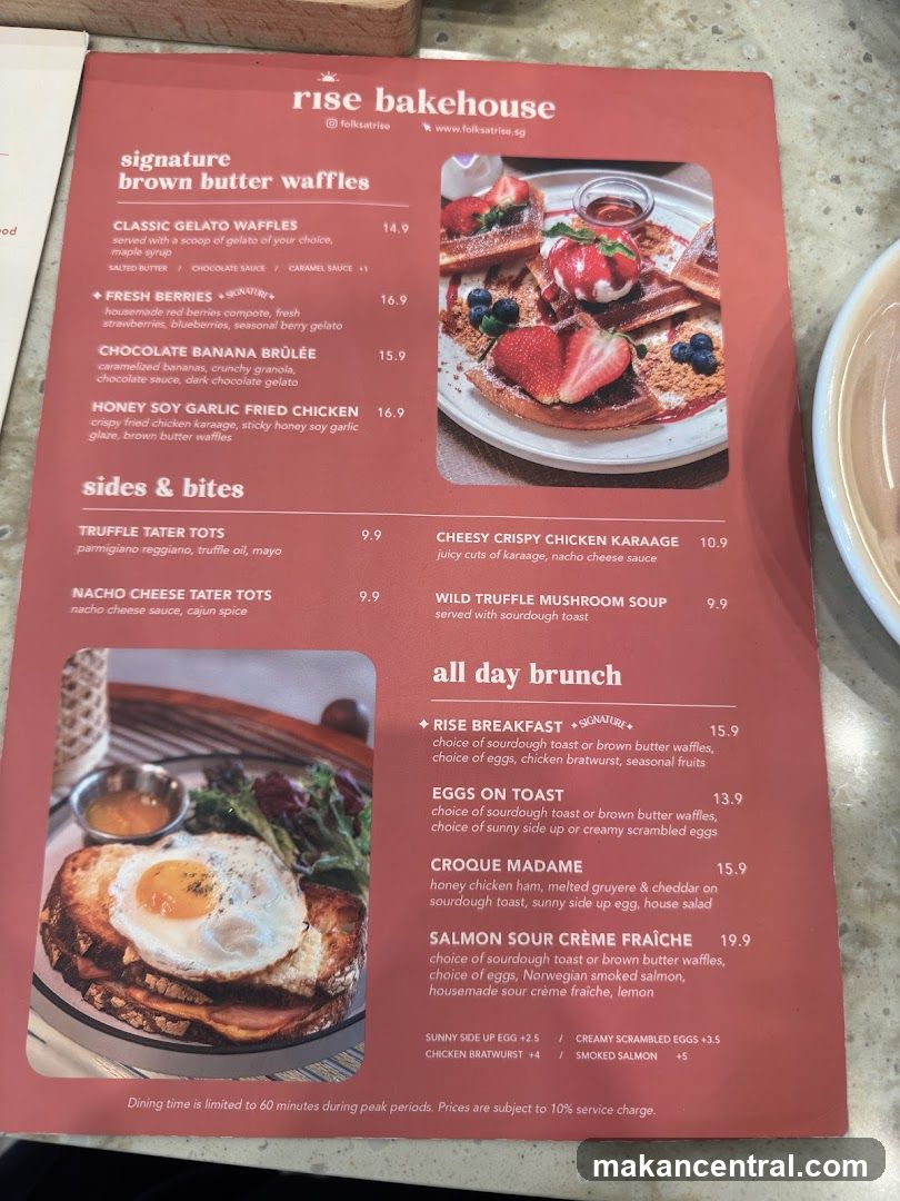 Rise Bakehouse Menu