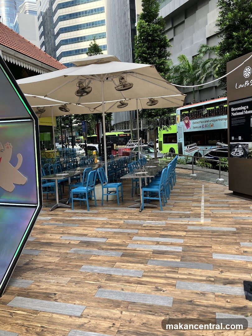 Outdoor Seating Area with Display
