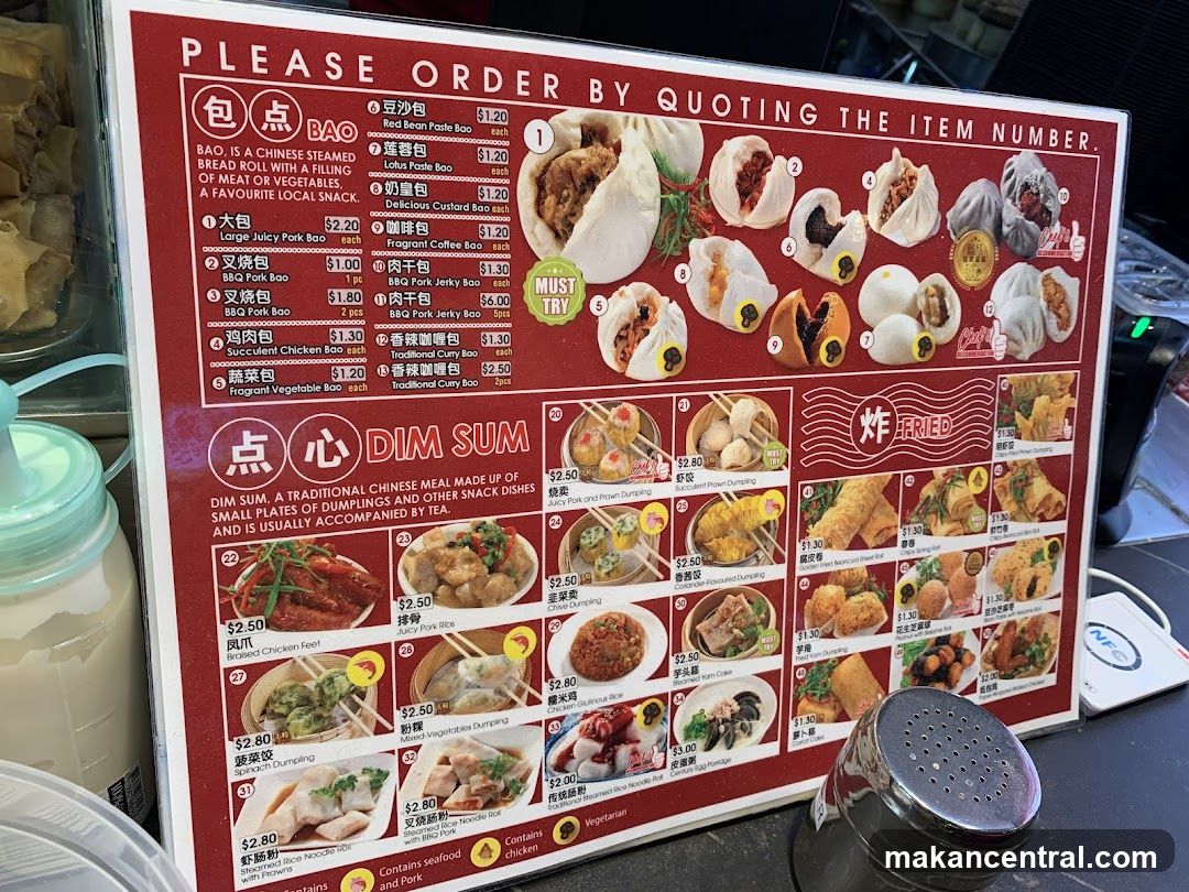 Bao and Dim Sum Menu