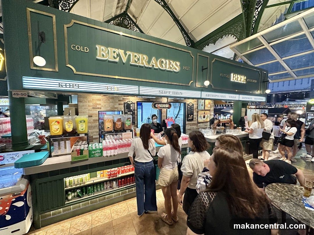 Beverage Stand with Customers