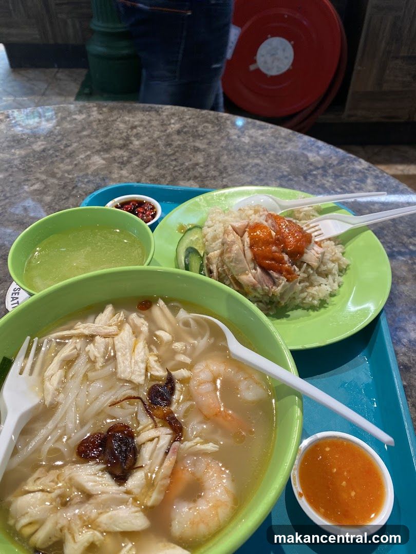 Hainanese Chicken Rice and Noodle Soup