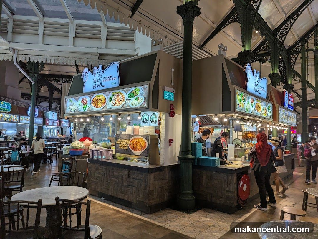 Food stalls in a market