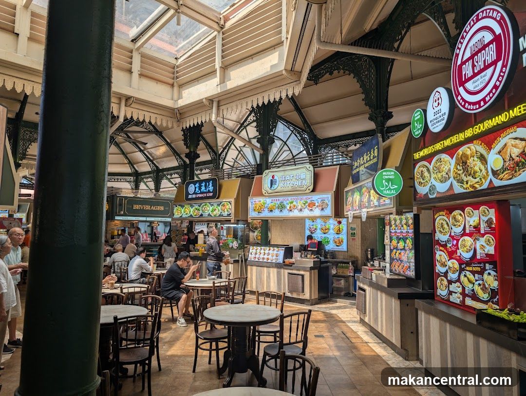 Food stalls in a market