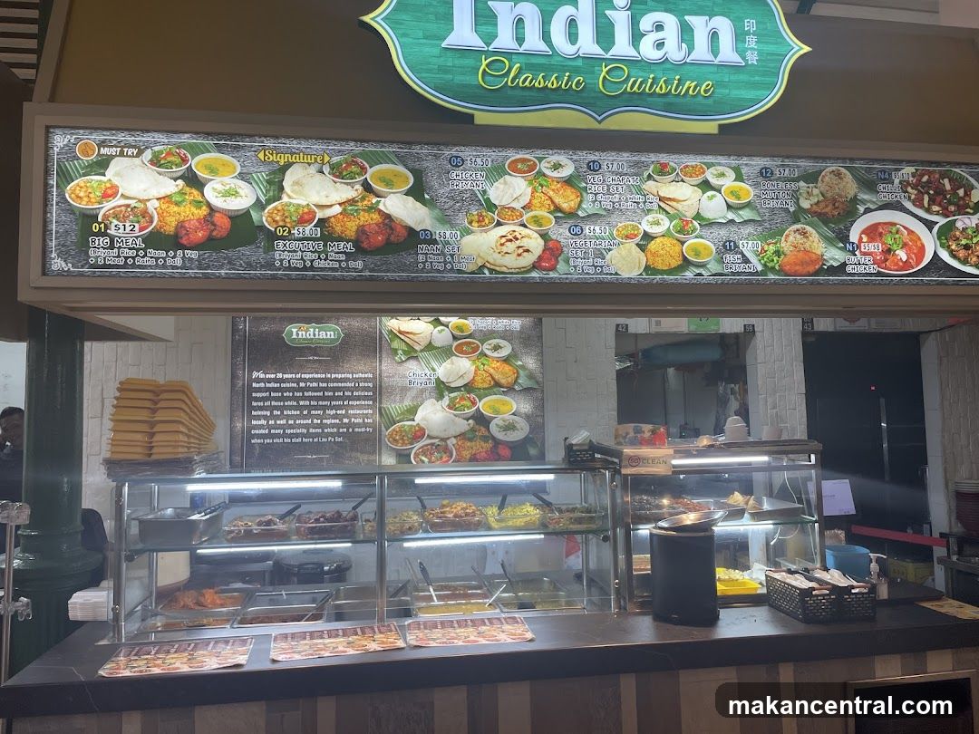 Indian Classic Cuisine Menu and Food Display