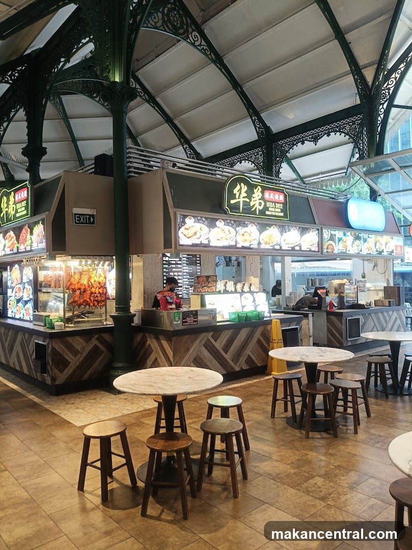 Food stalls in a market