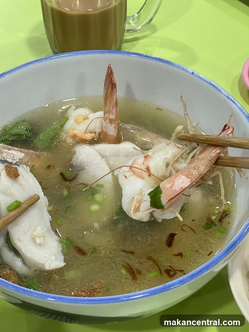 Seafood Soup with Drink