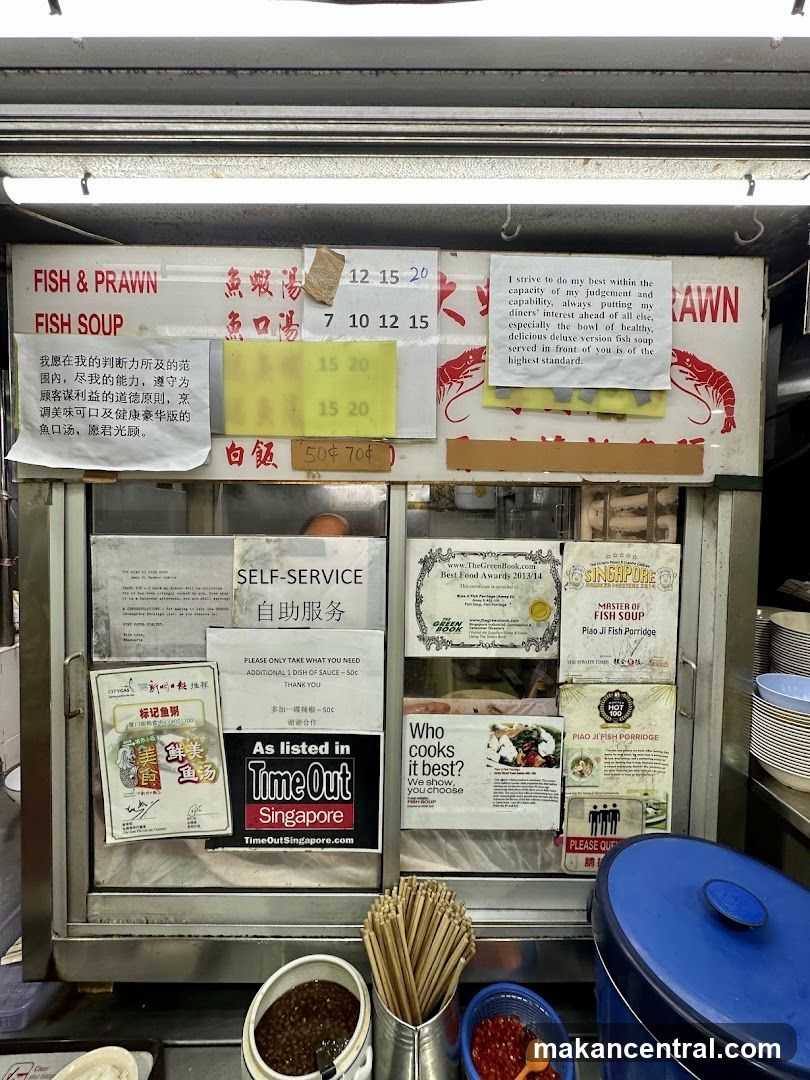 Fish and Prawn Fish Soup Stall Signage