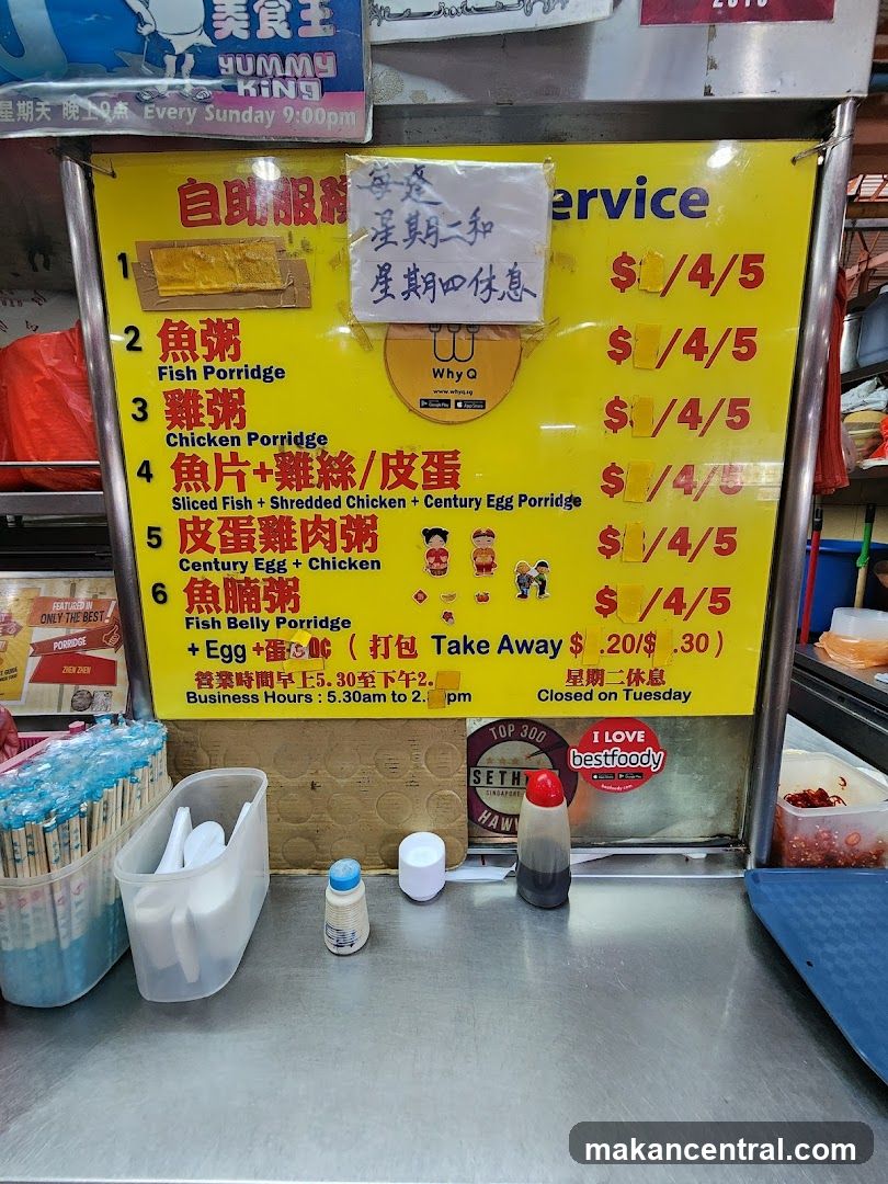 Porridge Menu
