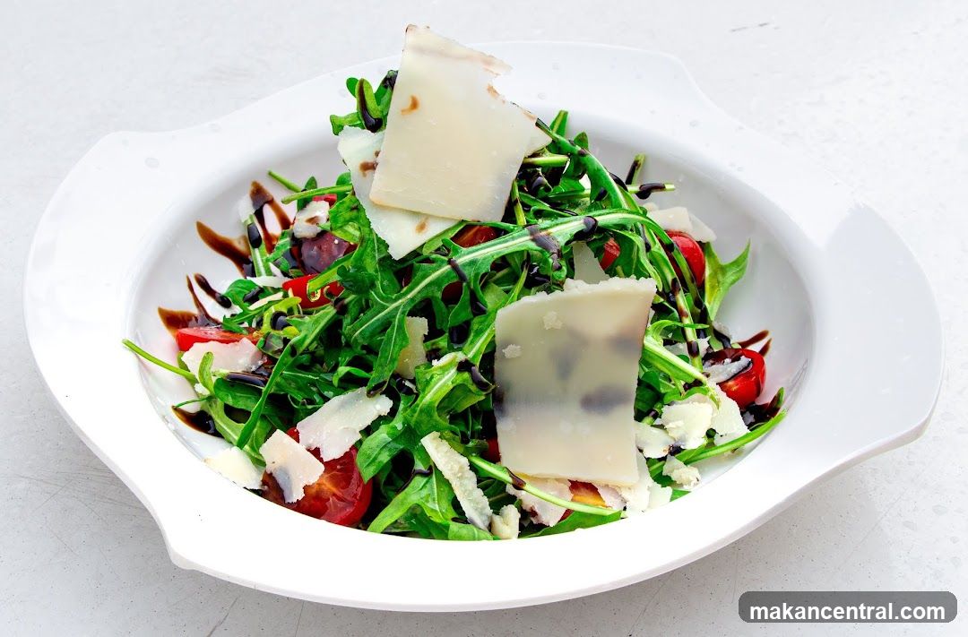 Arugula Salad with Parmesan and Balsamic Glaze
