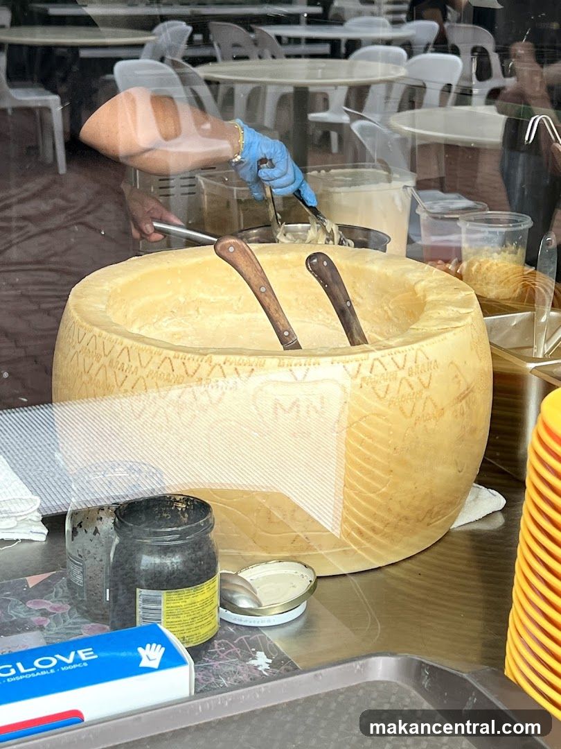 Cheese Wheel Preparation