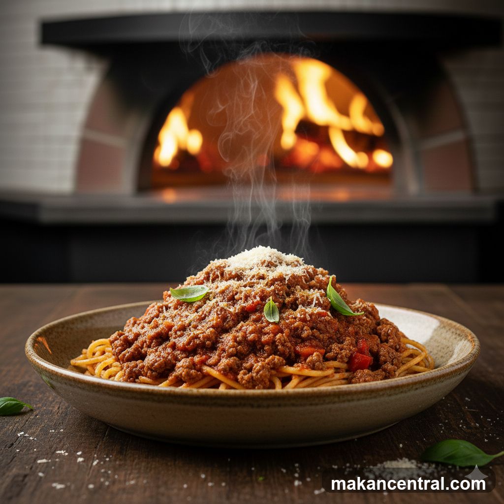 Spaghetti Bolognese with Wood-Fired Oven