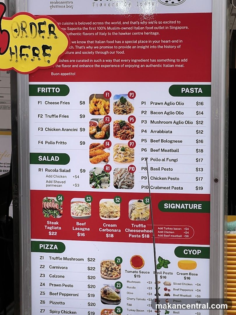 Flavors Of Italy Menu