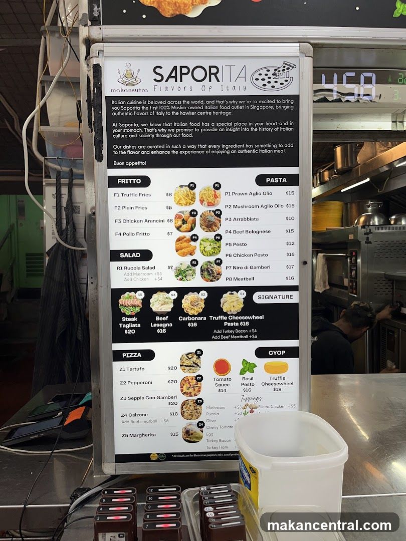 Saporita Flavors Of Italy Menu