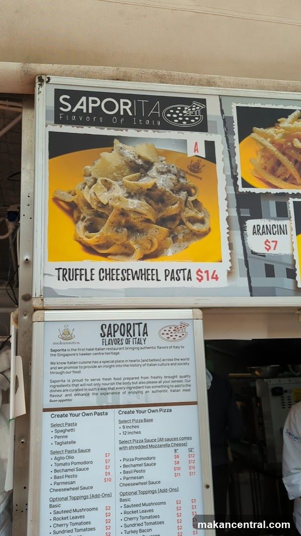 Saporita Flavors of Italy Menu
