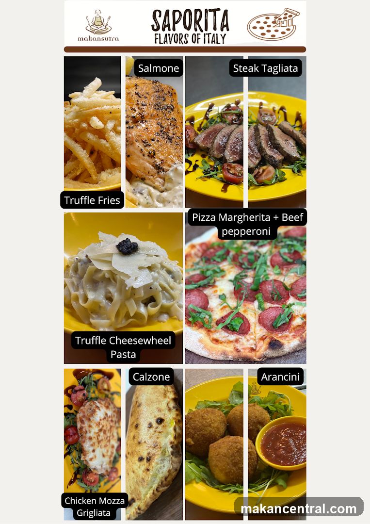 Saporita Flavors of Italy Menu