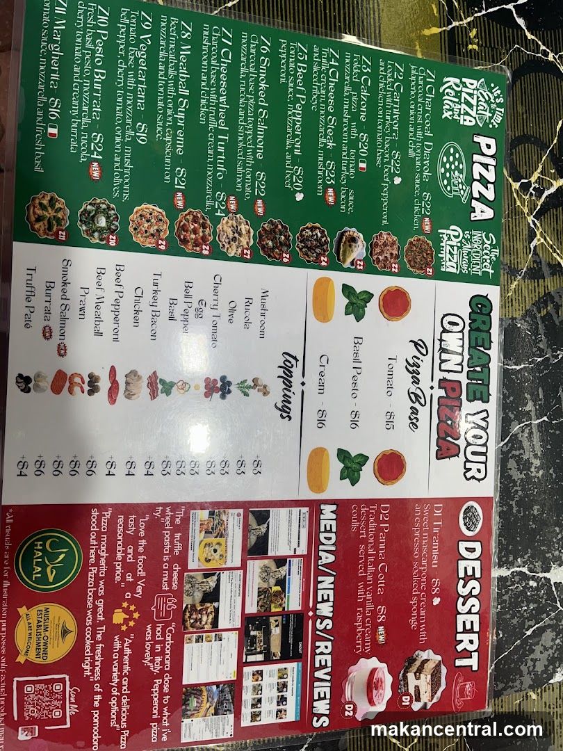 Pizza Menu