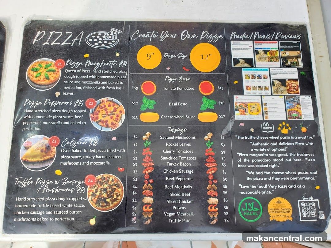 Pizza Menu