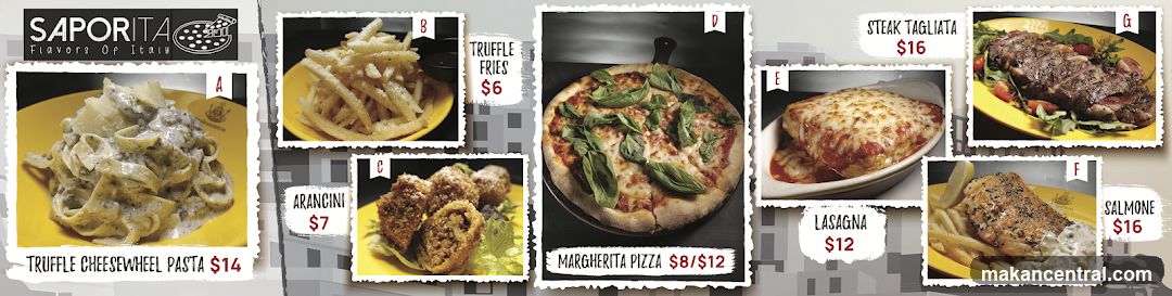 Saporita Flavors of Italy Menu