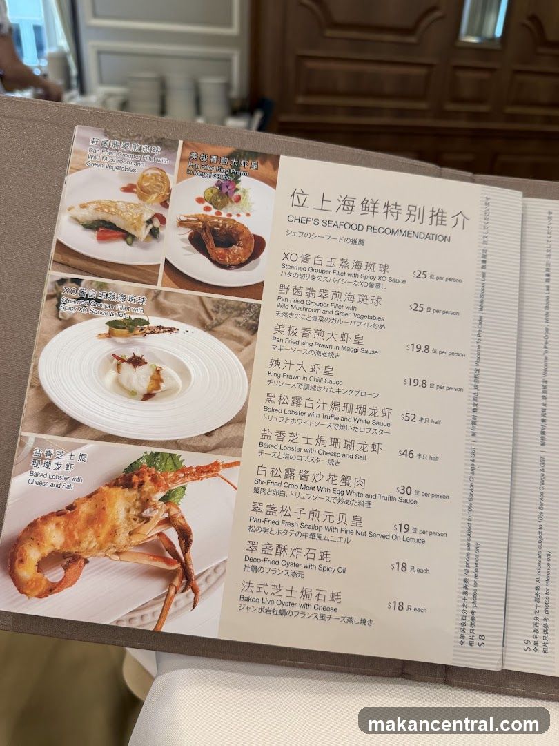 CHEF'S SEAFOOD RECOMMENDATION