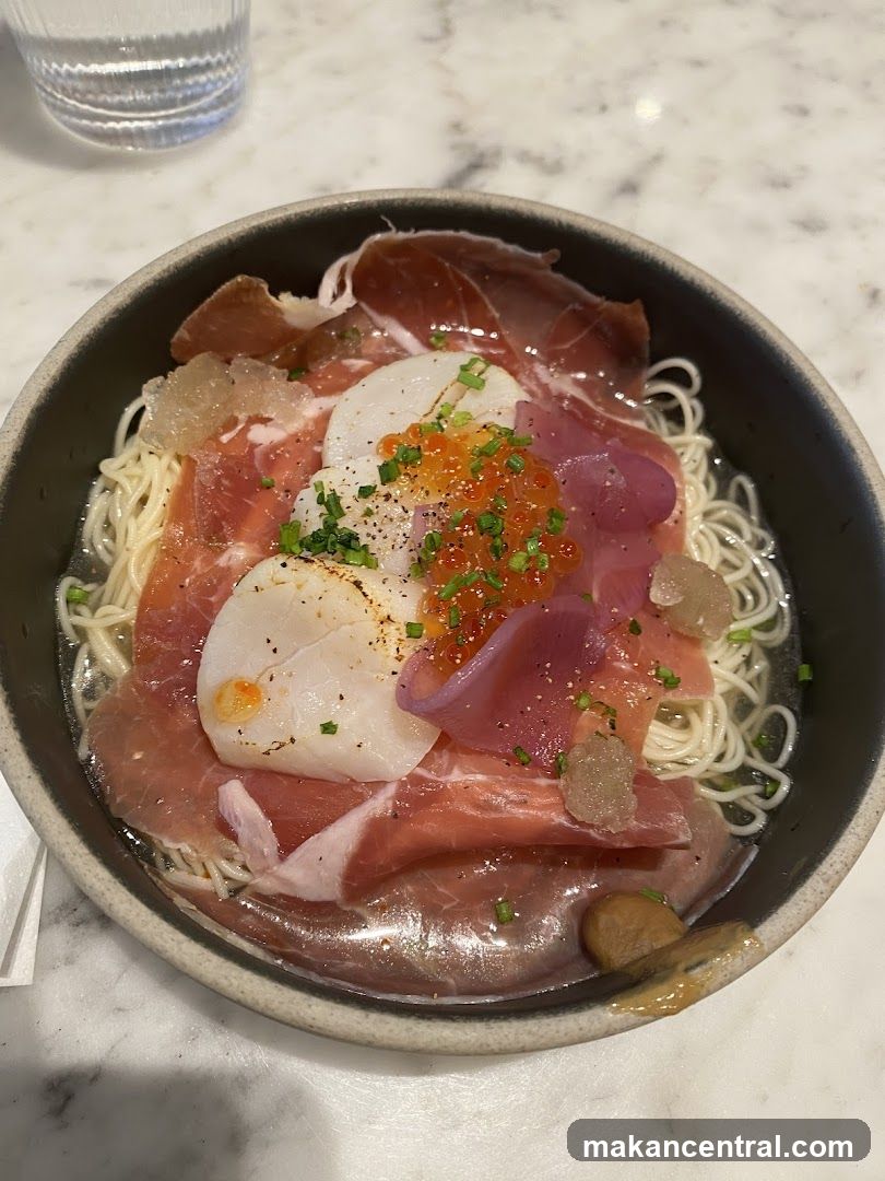 Ramen with Scallops and Prosciutto
