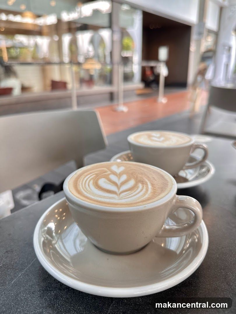 Two Lattes with Latte Art