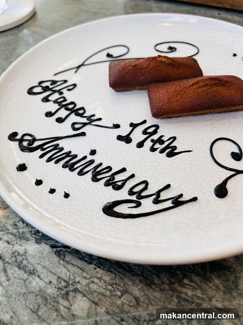Dessert Plate with Anniversary Message