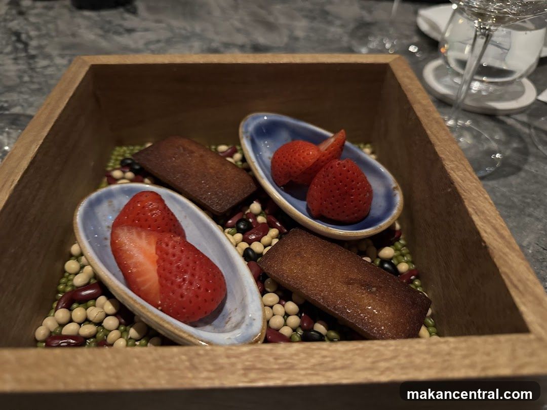 Dessert with Strawberries and Financiers