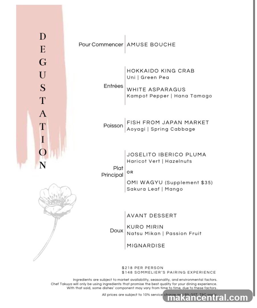 Degustation Menu