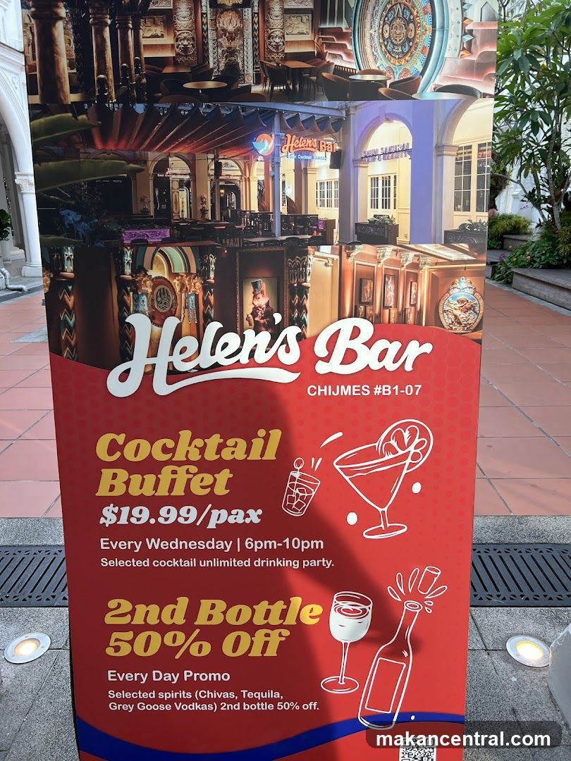 Helen's Bar promotional sign