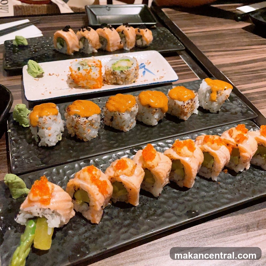Assortment of Sushi Rolls